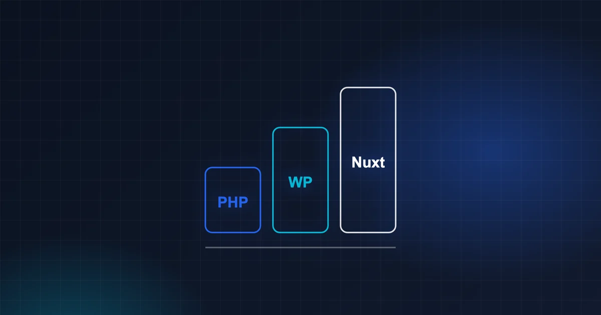 Illustration for the article: Custom Web in 2026: Nuxt 4 vs. PHP vs. WordPress