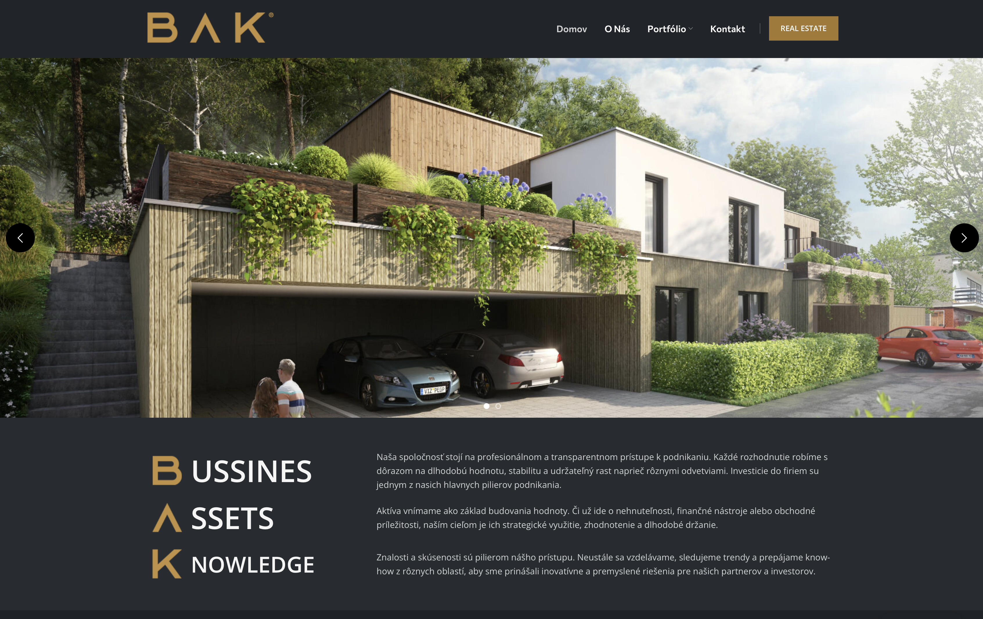 Korporátny web & identita — BAK, a.s.