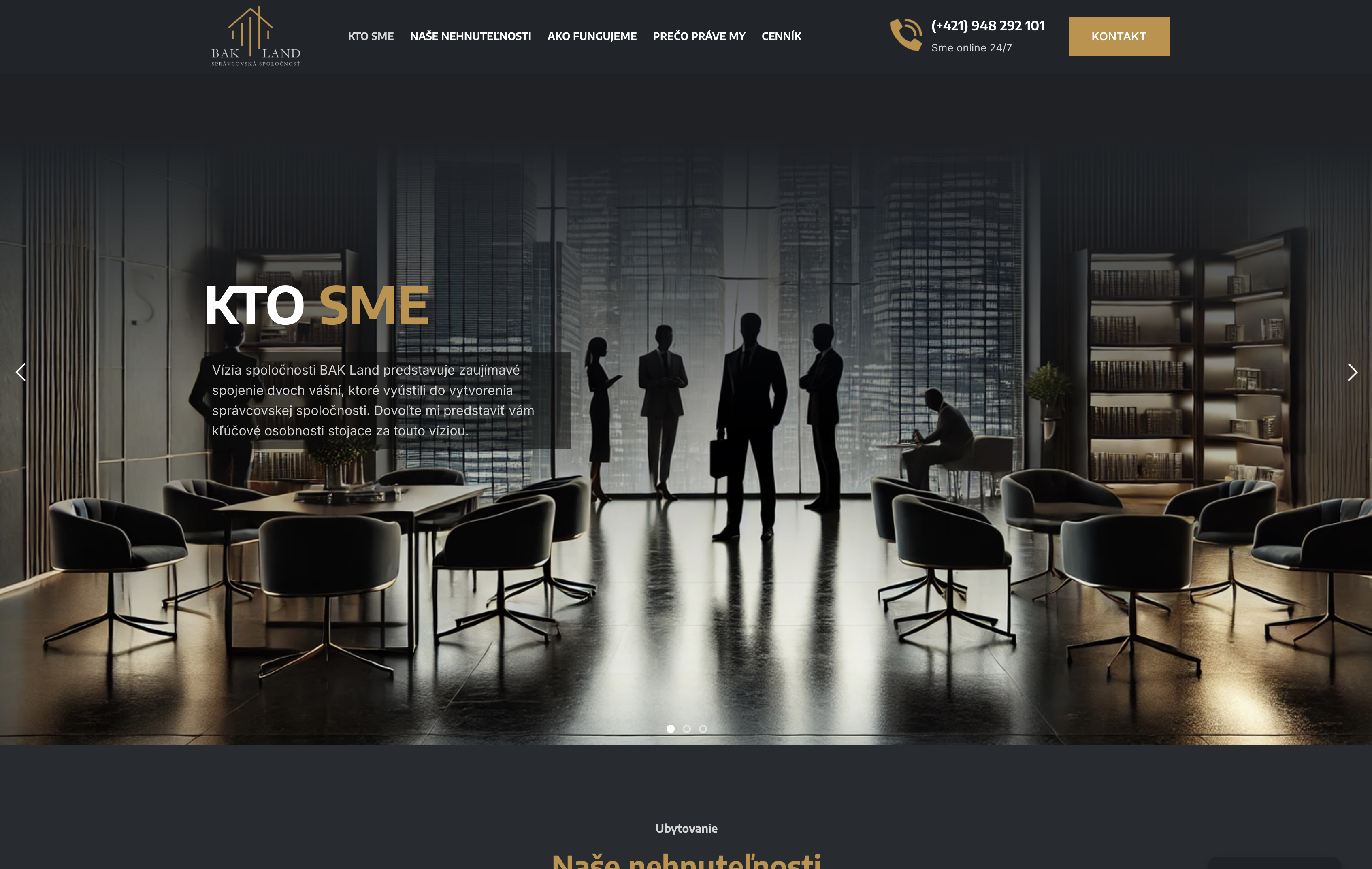 Prezentačný web — BAKLAND