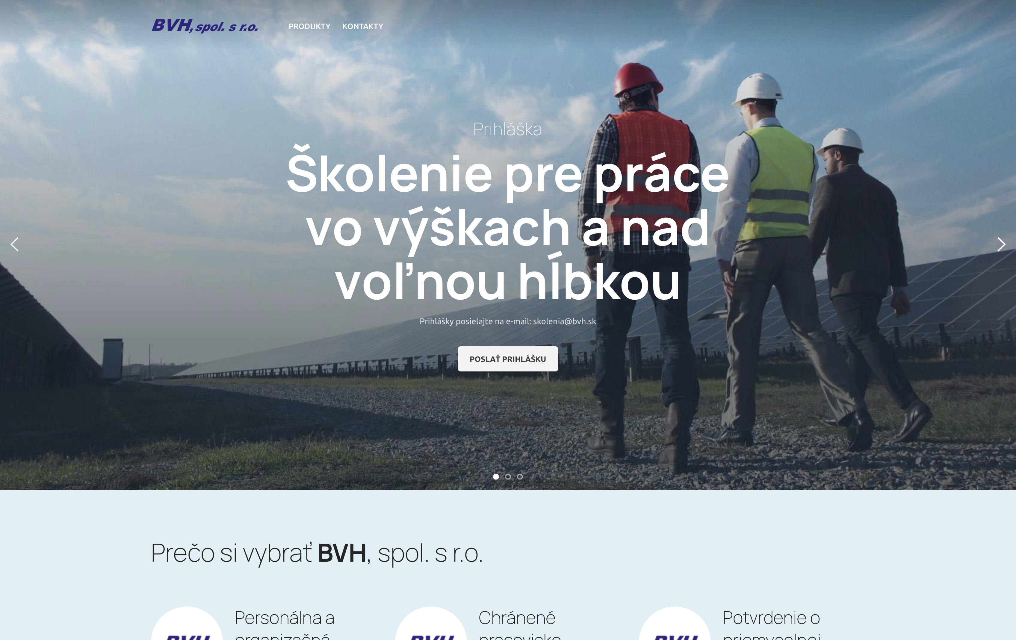 Redizajn webu — BVH, s.r.o.