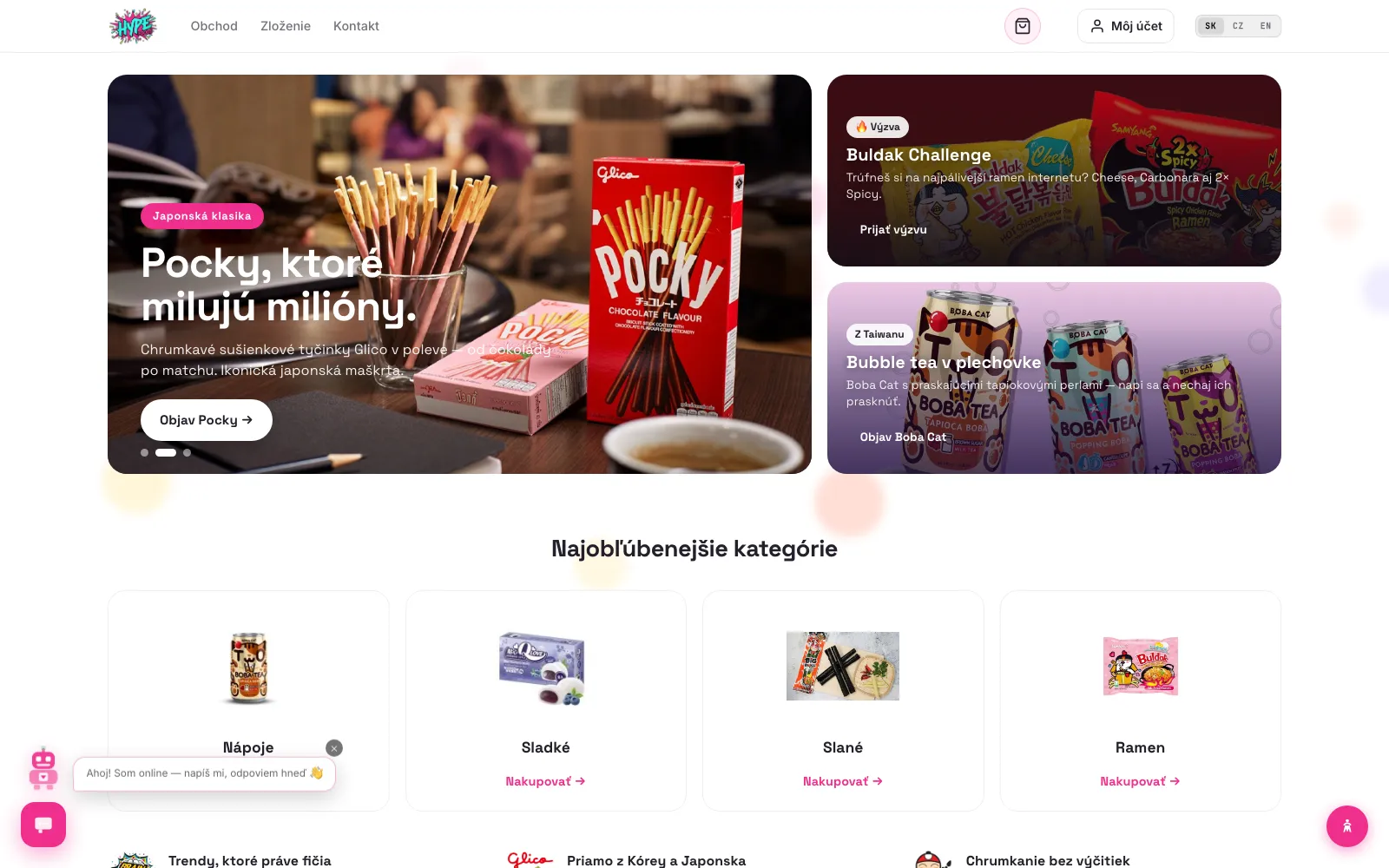 E-shop na Module — HYPE Foods